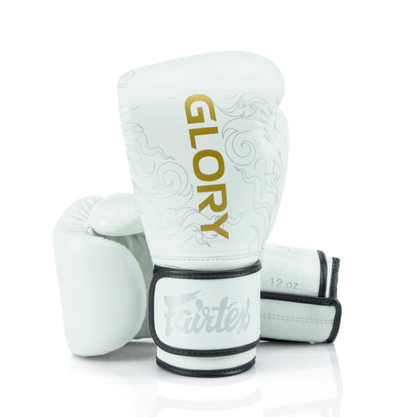 Боксерські рукавиці Fairtex X Glory Kickboxing Competition and Training Gloves BGVG3 White Silver