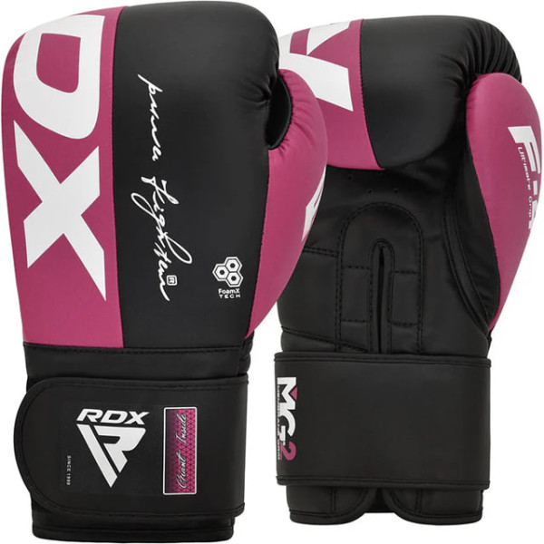 Боксерські рукавиці RDX F4 Boxing Gloves Hook & Loop Pink Black