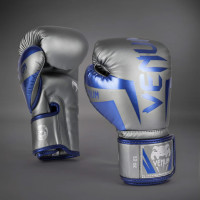 Боксерські рукавиці Venum Elite Boxing Gloves Grey Blue Silver