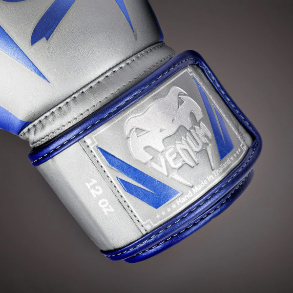 Боксерські рукавиці Venum Elite Boxing Gloves Grey Blue Silver