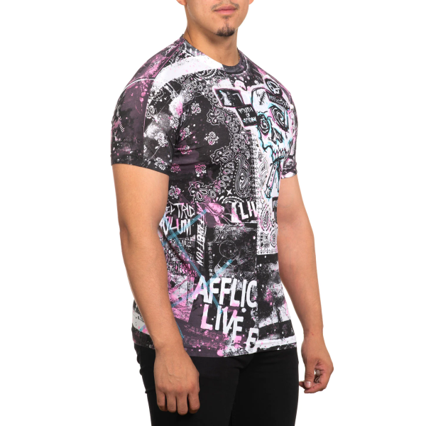 Футболка Affliction Gutterpop A25826 White Multi
