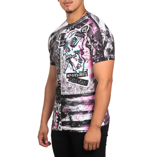 Футболка Affliction Gutterpop A25826 White Multi