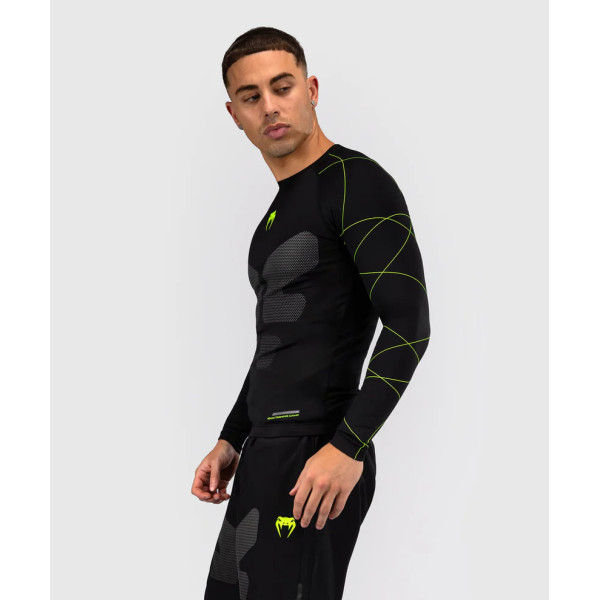 Рашгард Venum Training Camp 4.0 Long Sleeve Rashguard - Black/Neon Green