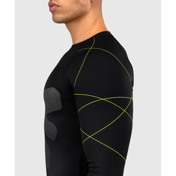 Рашгард Venum Training Camp 4.0 Long Sleeve Rashguard - Black/Neon Green