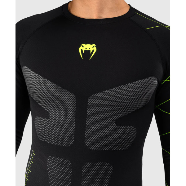 Рашгард Venum Training Camp 4.0 Long Sleeve Rashguard - Black/Neon Green
