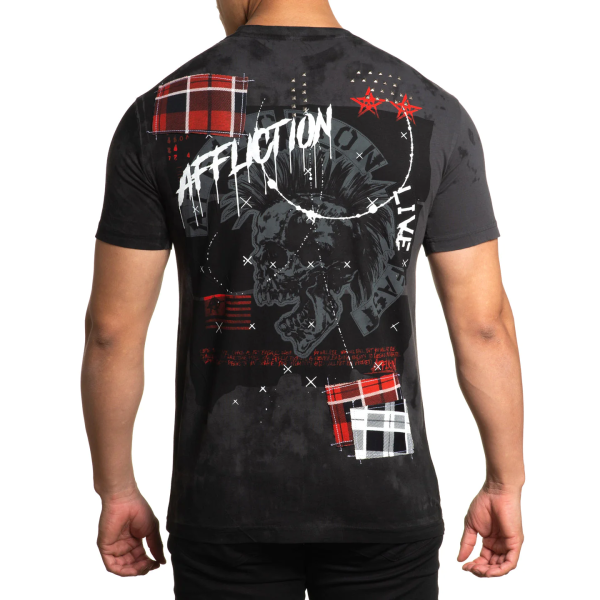 Футболка Affliction Halifax Maniacs Tee Charcoal