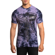 Футболка Affliction Brighton Bombers Tee Dusk Purple Plumeria Crystal