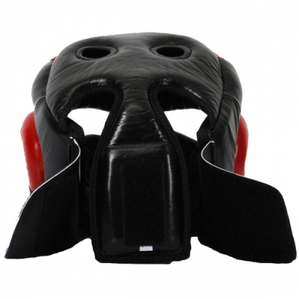 Боксерський шолом Fairtex HG13 Extra Vision Head Guard Black Red
