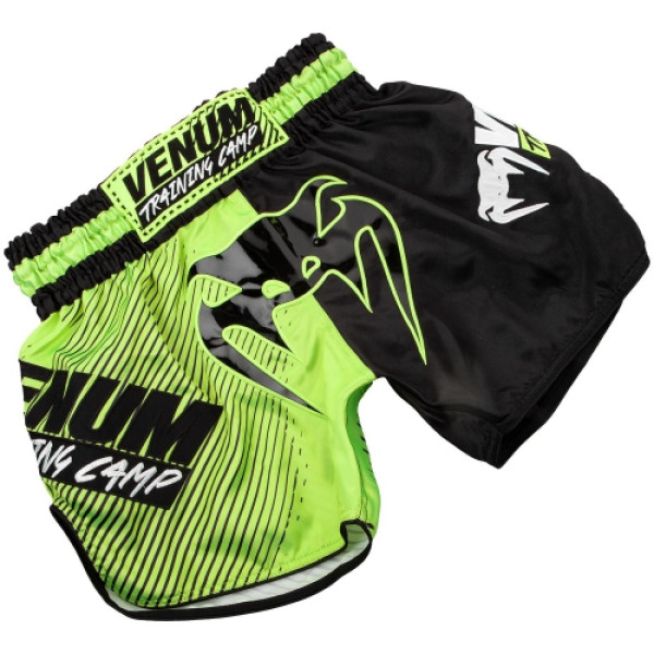 Шорти для тайського боксу Venum Training Camp 2.0 Muay Thai Shorts Black Neo Yellow