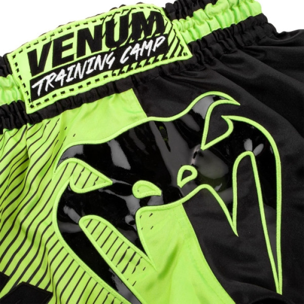 Шорти для тайського боксу Venum Training Camp 2.0 Muay Thai Shorts Black Neo Yellow