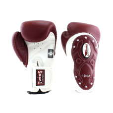 Боксерські рукавиці Twins Velcro Extra Design BGVL6-MK White Maroon