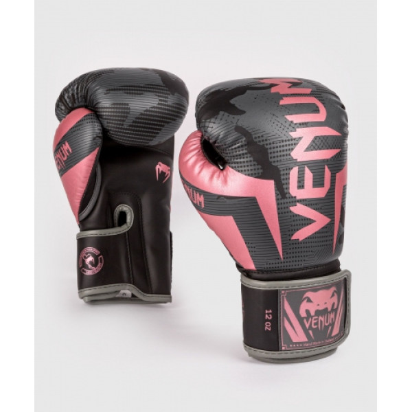 Боксерські рукавиці Venum Elite Black Pink Gold