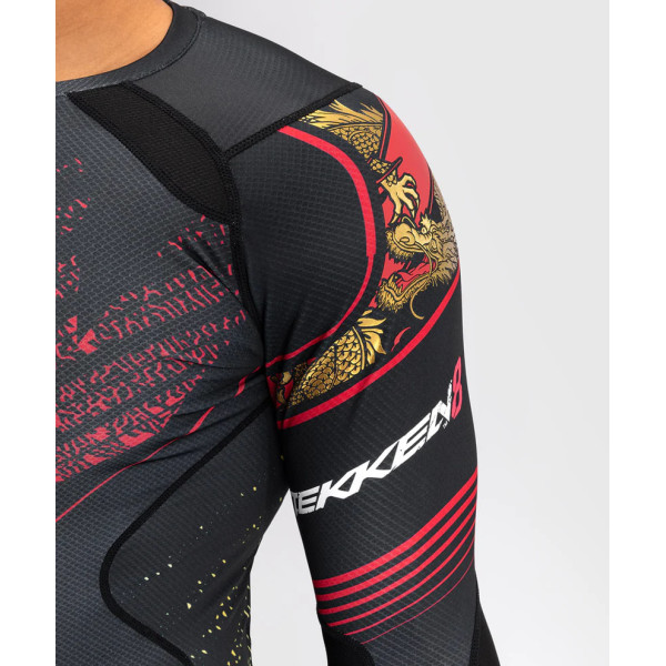 Рашгард Venum x TEKKEN 8 Marshall Law Rashguard Black Red Gold