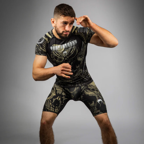 Рашгард Venum Invader Short Sleeve Rashguard Black Sand