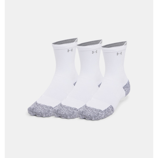 Шкарпетки Under Armour ArmourDry® Run Cushion Unisex 3 Pack Mid Crew White Reflective