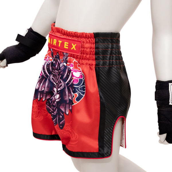 Дитячі тайські шорти Fairtex BSK2108 Kids Silent Warrior Red