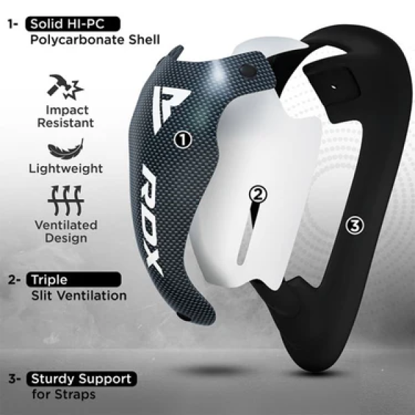 Захист паху RDX 1N Gel Groin Protection Cup WhiteBlack