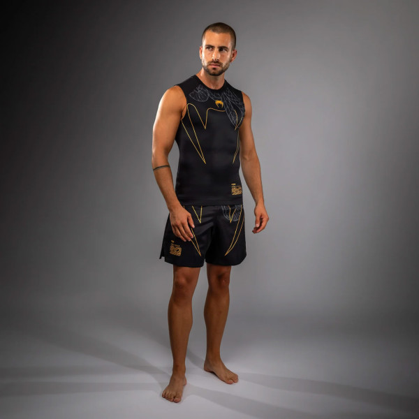 Рашгард Venum Serpenti Sleeveless Rashguard Black Silver Gold