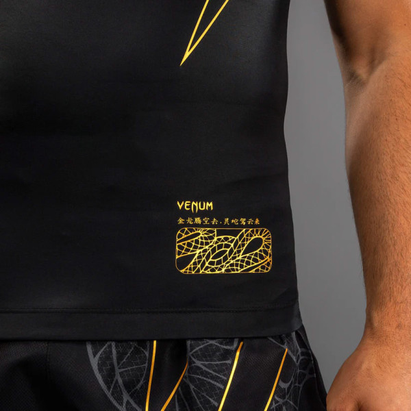 Рашгард Venum Serpenti Sleeveless Rashguard Black Silver Gold