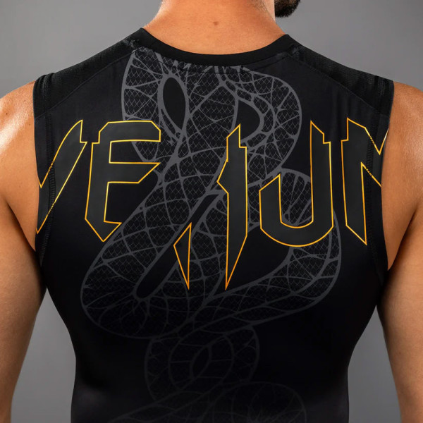 Рашгард Venum Serpenti Sleeveless Rashguard Black Silver Gold