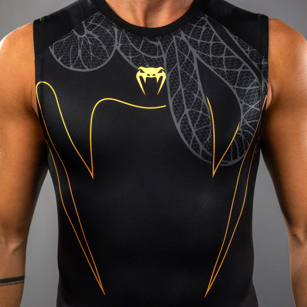 Рашгард Venum Serpenti Sleeveless Rashguard Black Silver Gold