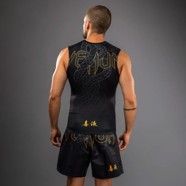 Рашгард Venum Serpenti Sleeveless Rashguard Black Silver Gold