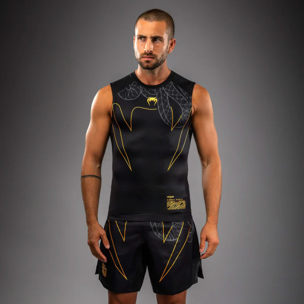 Рашгард Venum Serpenti Sleeveless Rashguard Black Silver Gold