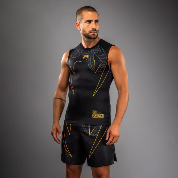 Рашгард Venum Serpenti Sleeveless Rashguard Black Silver Gold