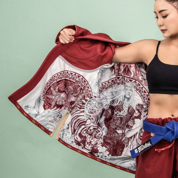 Жіноче кімоно Fairtex BJJ4 Gi Sida Burgundy