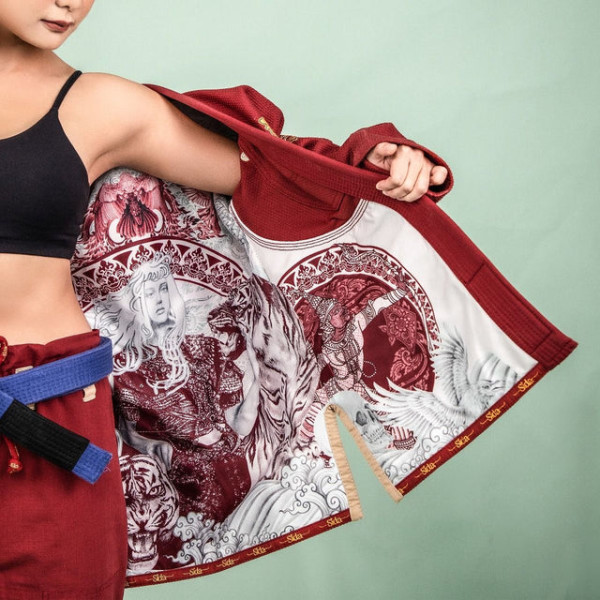 Жіноче кімоно Fairtex BJJ4 Gi Sida Burgundy