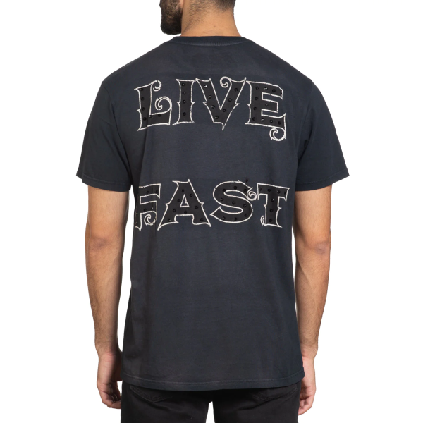Футболка Affliction Black Night Tee Black Beauty Potassium Spray