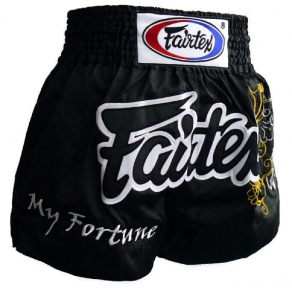 Шорти для тайського боксу Fairtex My Fortune Black Muaythai Shorts