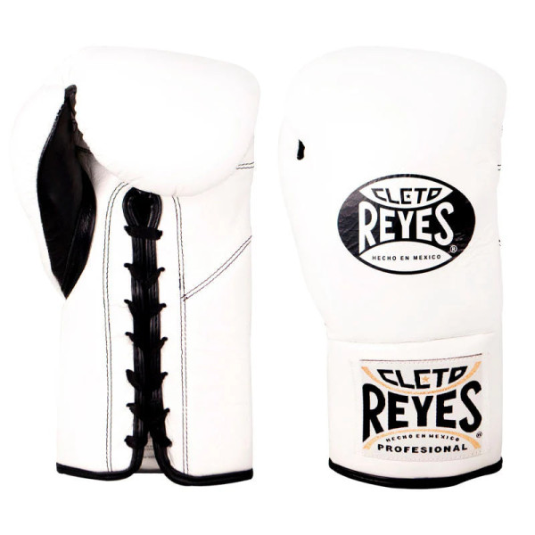 Бойові боксерські рукавиці Cleto Reyes Official Leather Fight Gloves White