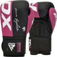 Боксерські рукавиці RDX F4 Boxing Gloves Hook & Loop Pink Black