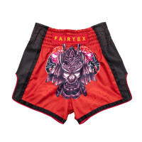 Дитячі тайські шорти Fairtex BSK2108 Kids Silent Warrior Red