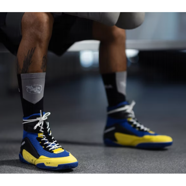 Боксерки Hayabusa Talon Boxing Shoes Blue Yellow