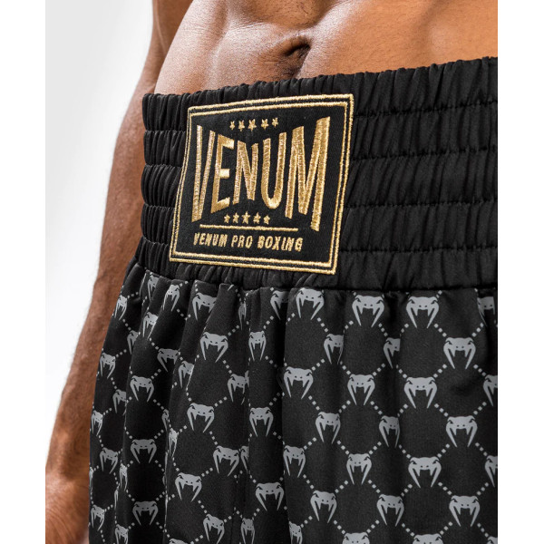 Боксерські шорти Venum Monogram Boxing Short - Black