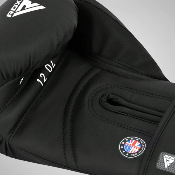 Боксерські рукавиці RDX F-17 Aura Plus Boxing Gloves Black Red