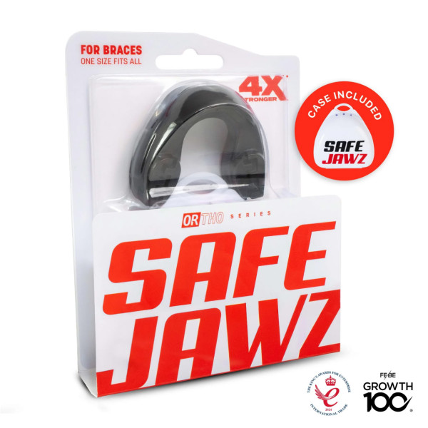 Капа для брекетів SAFEJAWZ Ortho Series Self-Fit Mouthguard for Braces Black