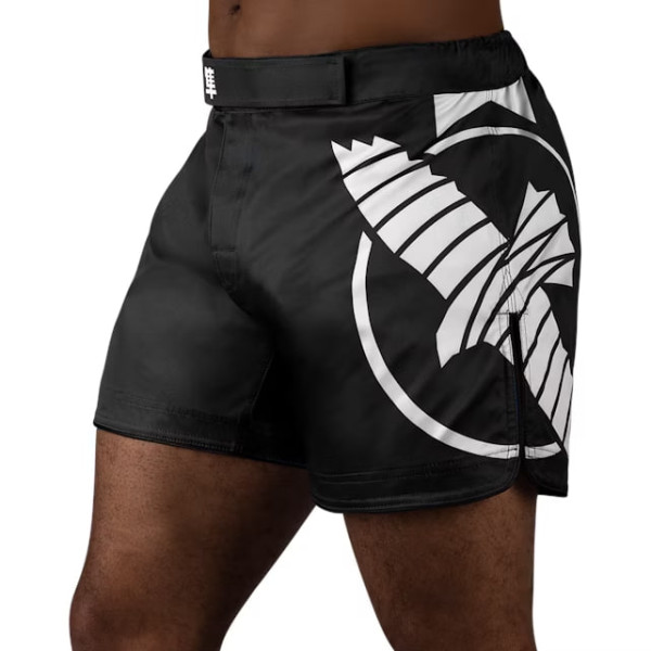 Шорти для MMA Hayabusa Icon Mid-Thigh MMA Shorts Black White