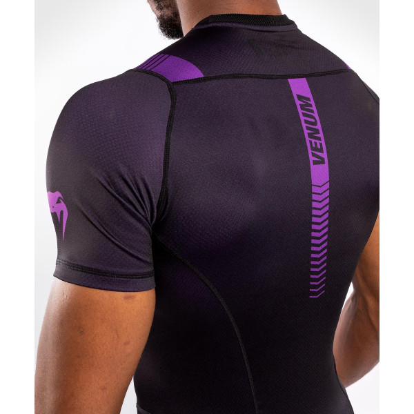 Рашгард з коротким рукавом Venum Nogi 3.0 Short Sleeves Rashguard Black Purple