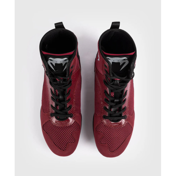 Боксерки Venum Elite Boxing Shoes Wine Lees Silver Logo
