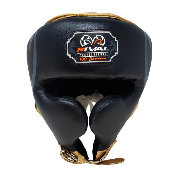 Боксерський шолом Rival RHG100 Professional Headgear Black Gold