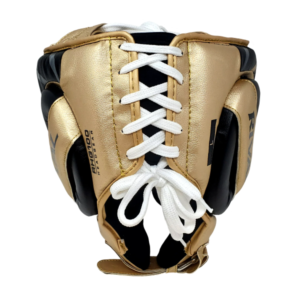 Боксерський шолом Rival RHG100 Professional Headgear Black Gold
