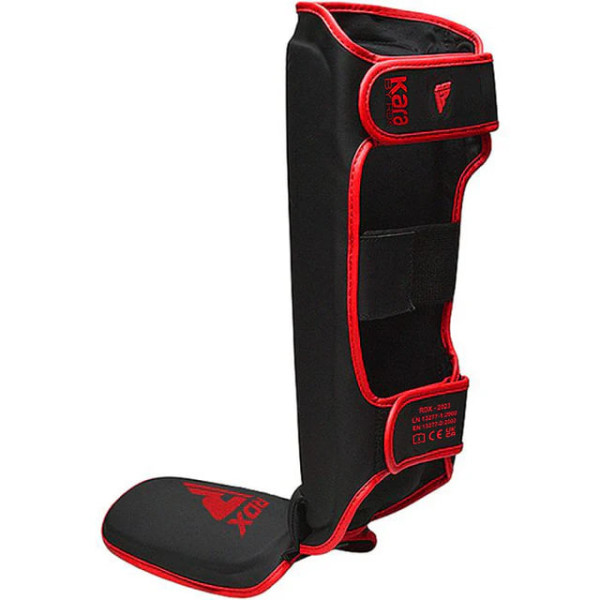 Захист гомілки RDX F6 Kara MMA Shin Instep Guards Matte Red