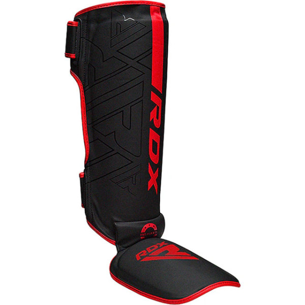 Захист гомілки RDX F6 Kara MMA Shin Instep Guards Matte Red