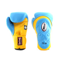 Боксерські рукавиці Twins Velcro Extra Design BGVL6-AV Yellow Lightblue