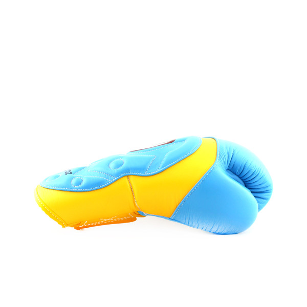Боксерські рукавиці Twins Velcro Extra Design BGVL6-AV Yellow Lightblue