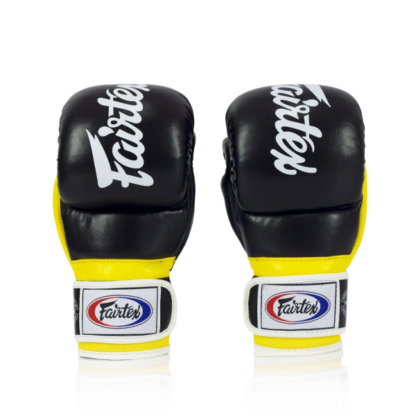 Рукавиці для ММА Fairtex FGV18 Super Sparring Gloves Black Yellow