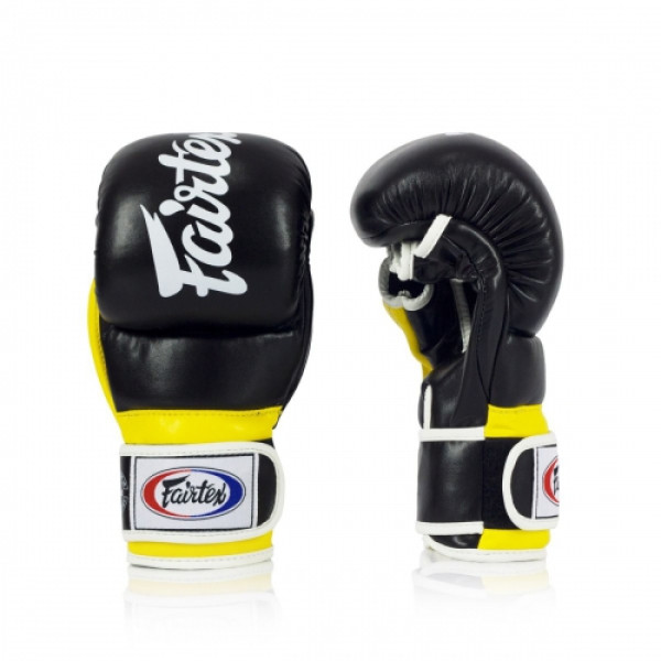 Рукавиці для ММА Fairtex FGV18 Super Sparring Gloves Black Yellow